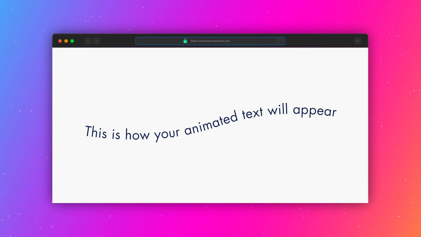 Animated wave text